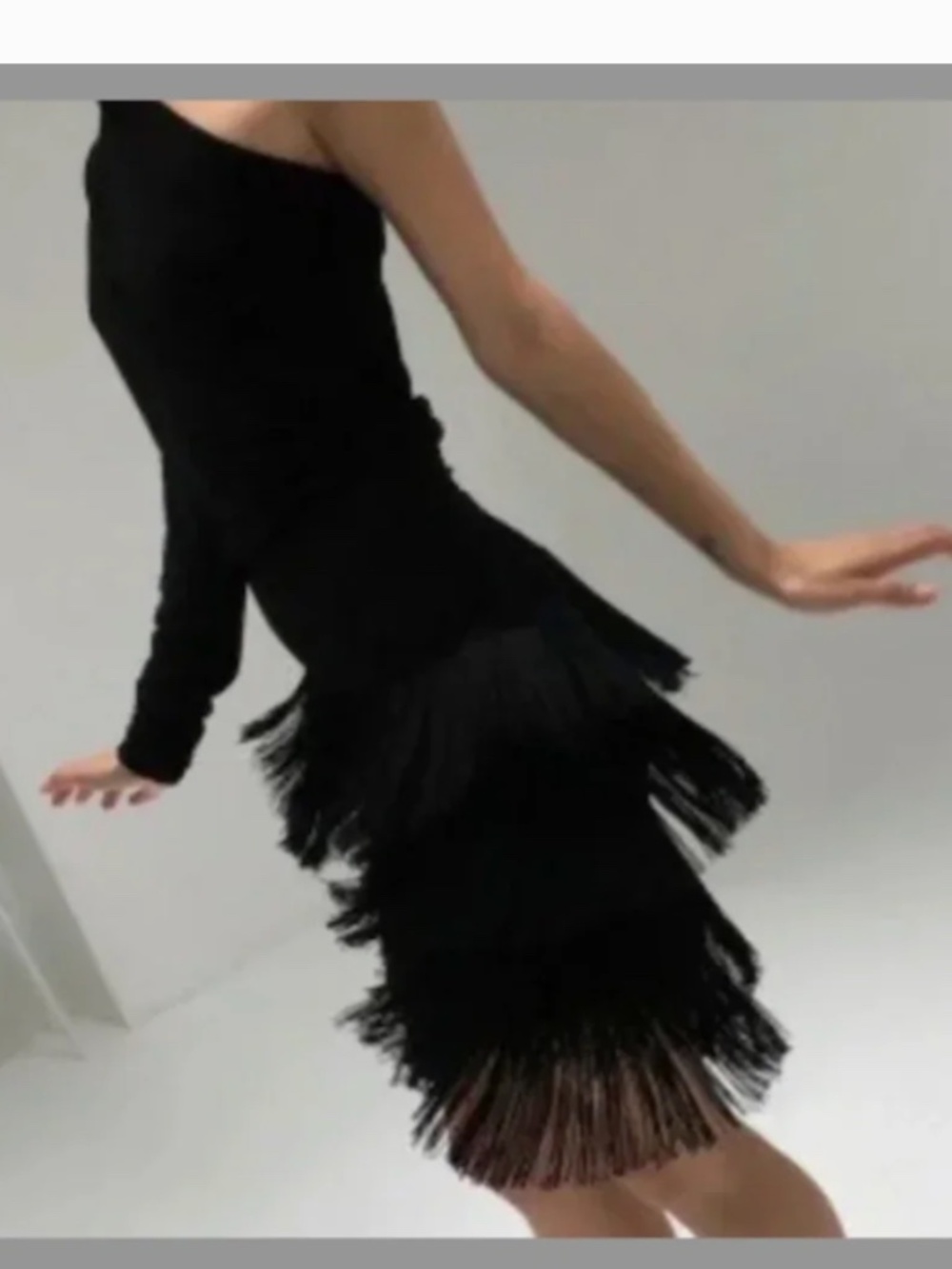 NORMA KAMALI "Fringe All-In-One" dress -perfect condition (Small)